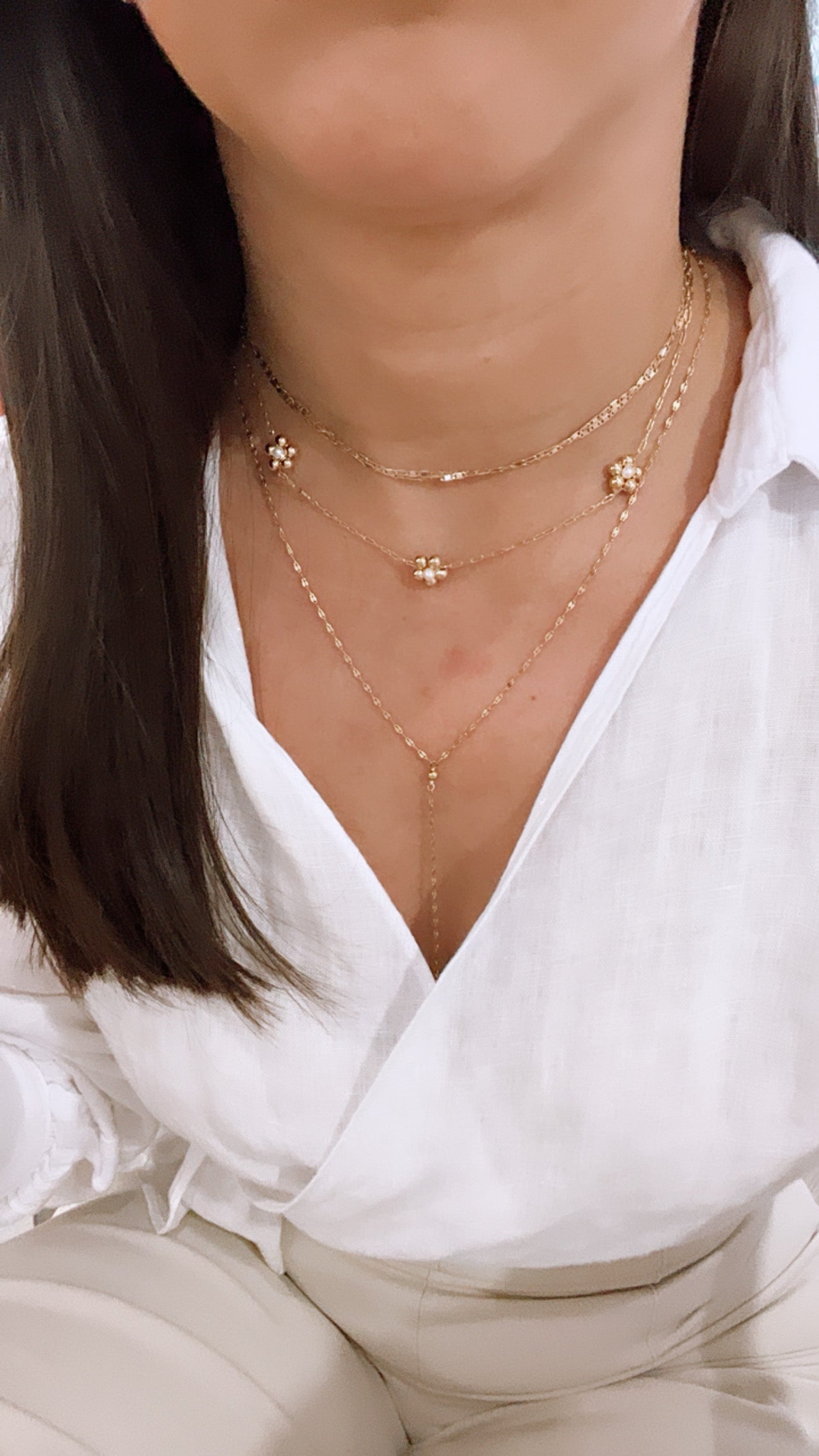 Gold flower pearl