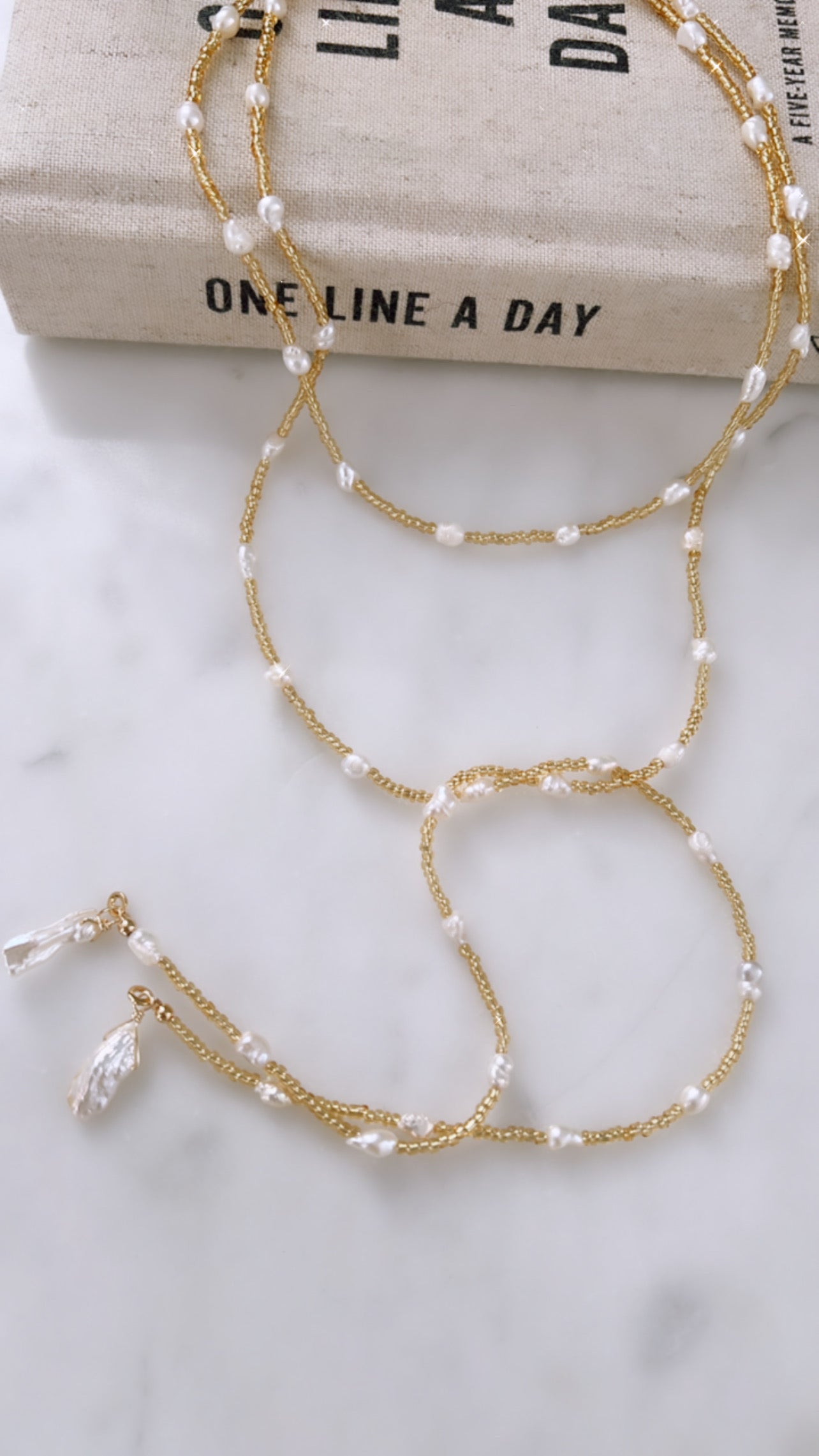 Lara Pearl Long Necklace