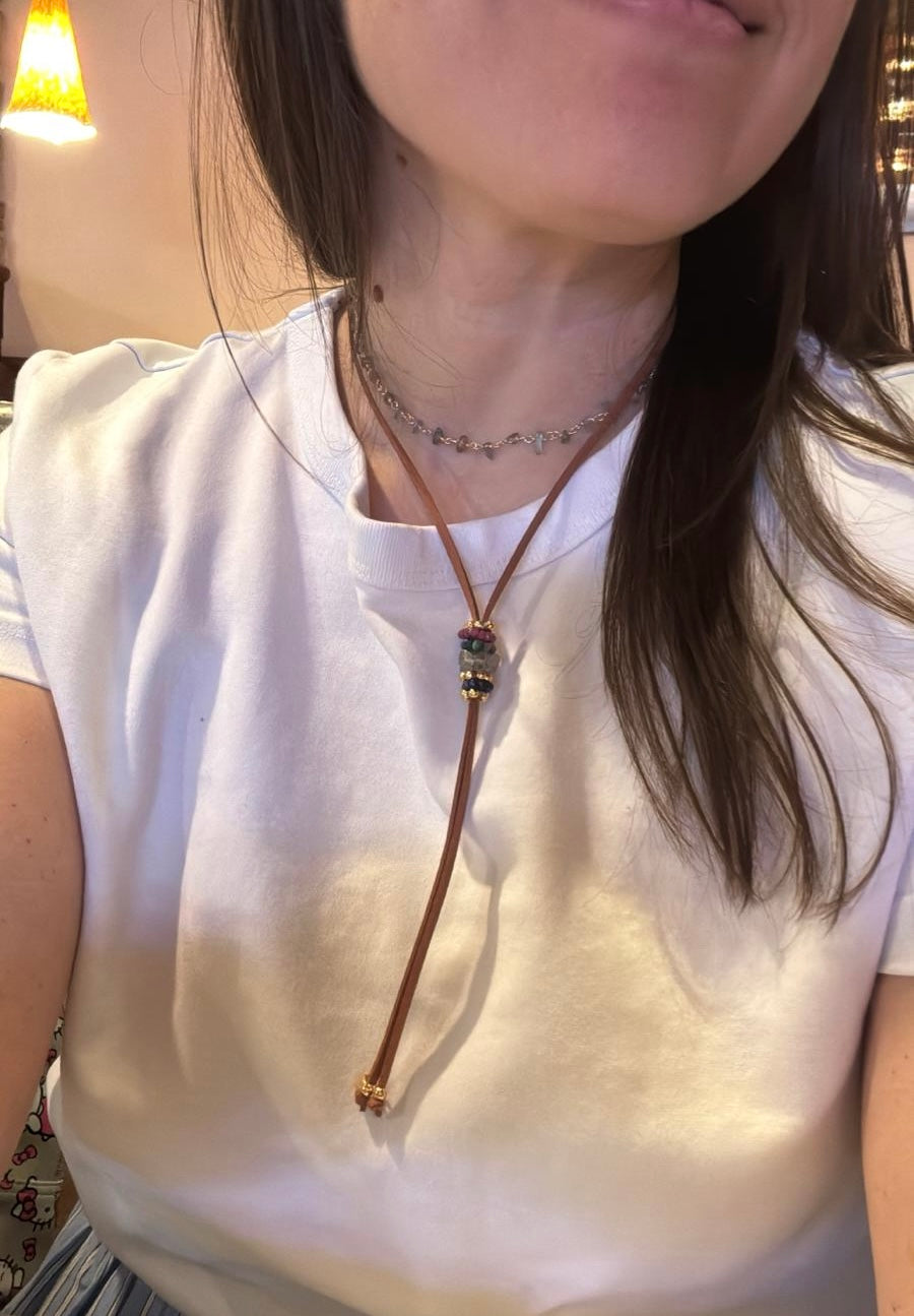 Puglia Donut Gemstone Lariat