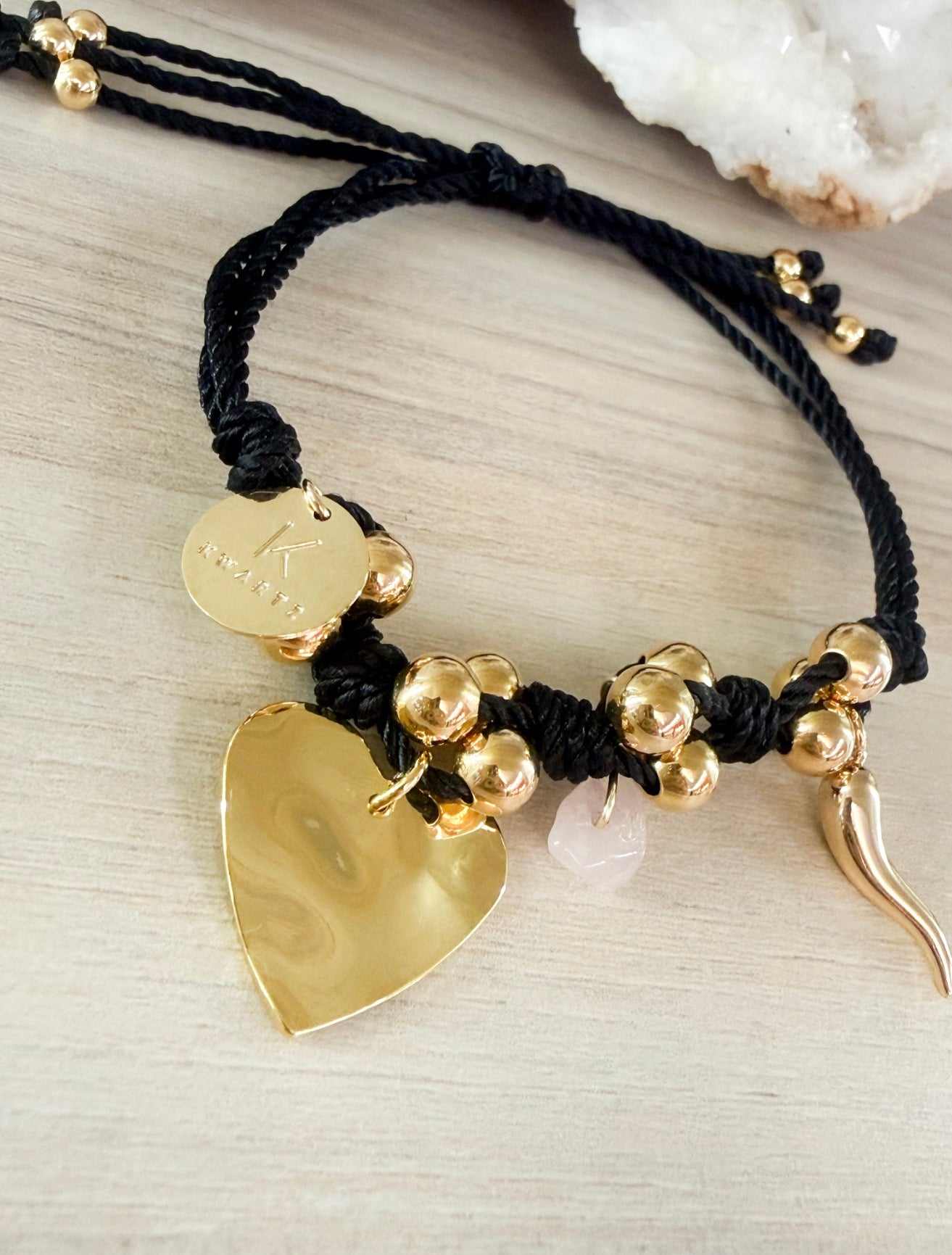 Amy Heart Bracelet (Black)