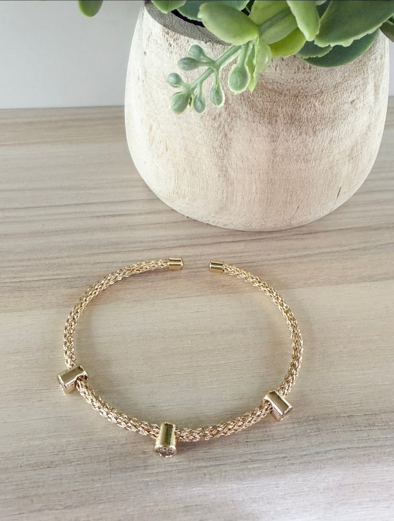 CZ cuff bangle