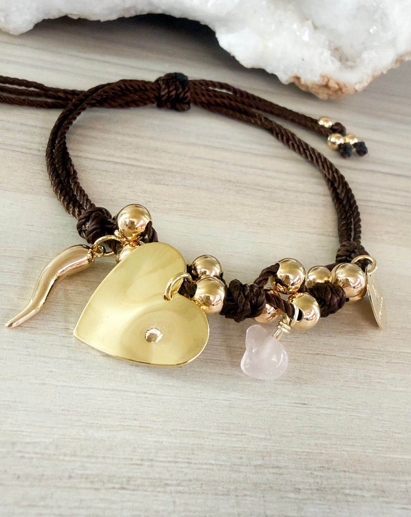 Amy Heart Bracelet (Brown)