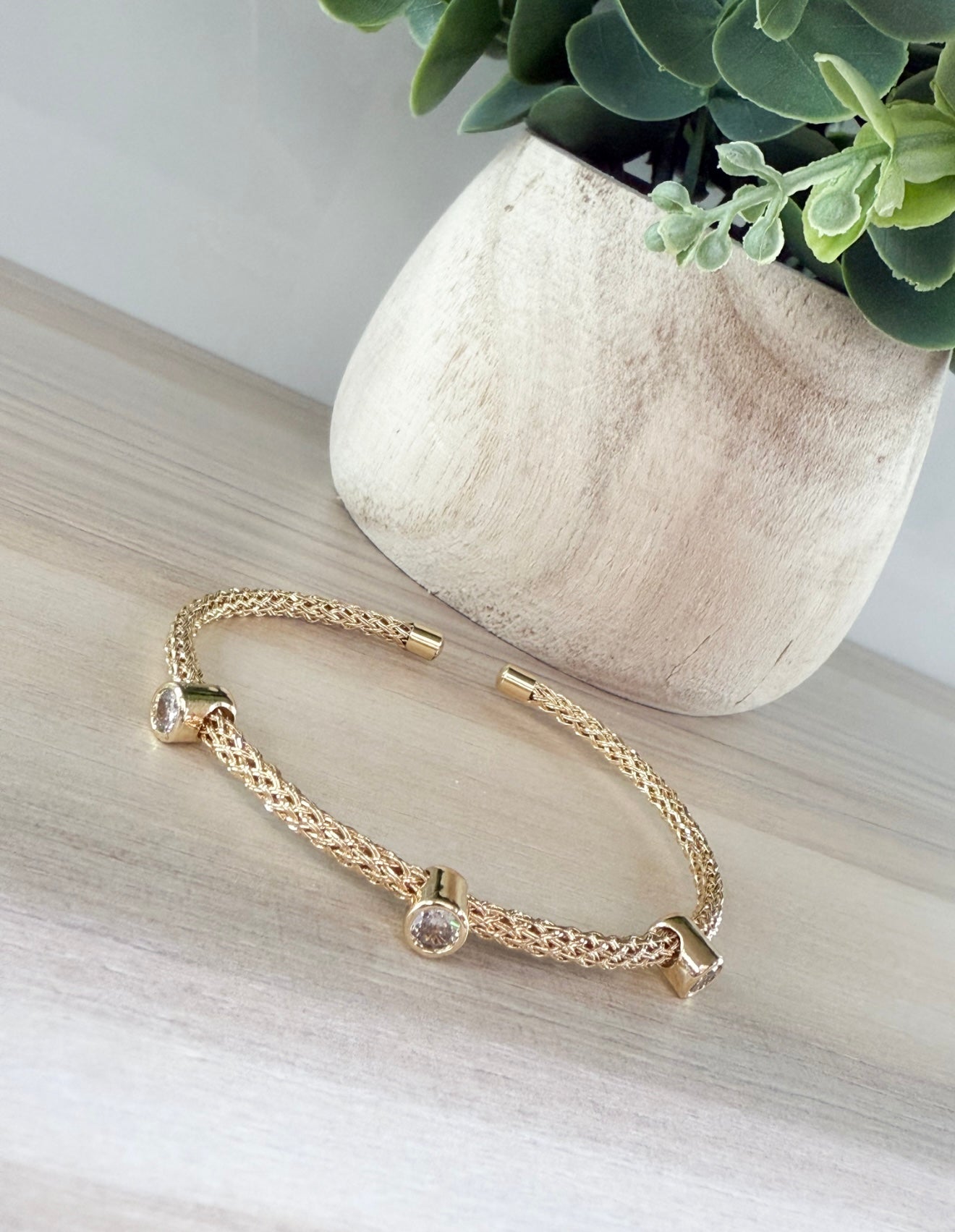 CZ cuff bangle