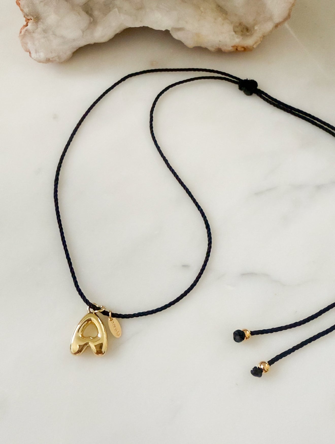 Bold letters Cord Necklace