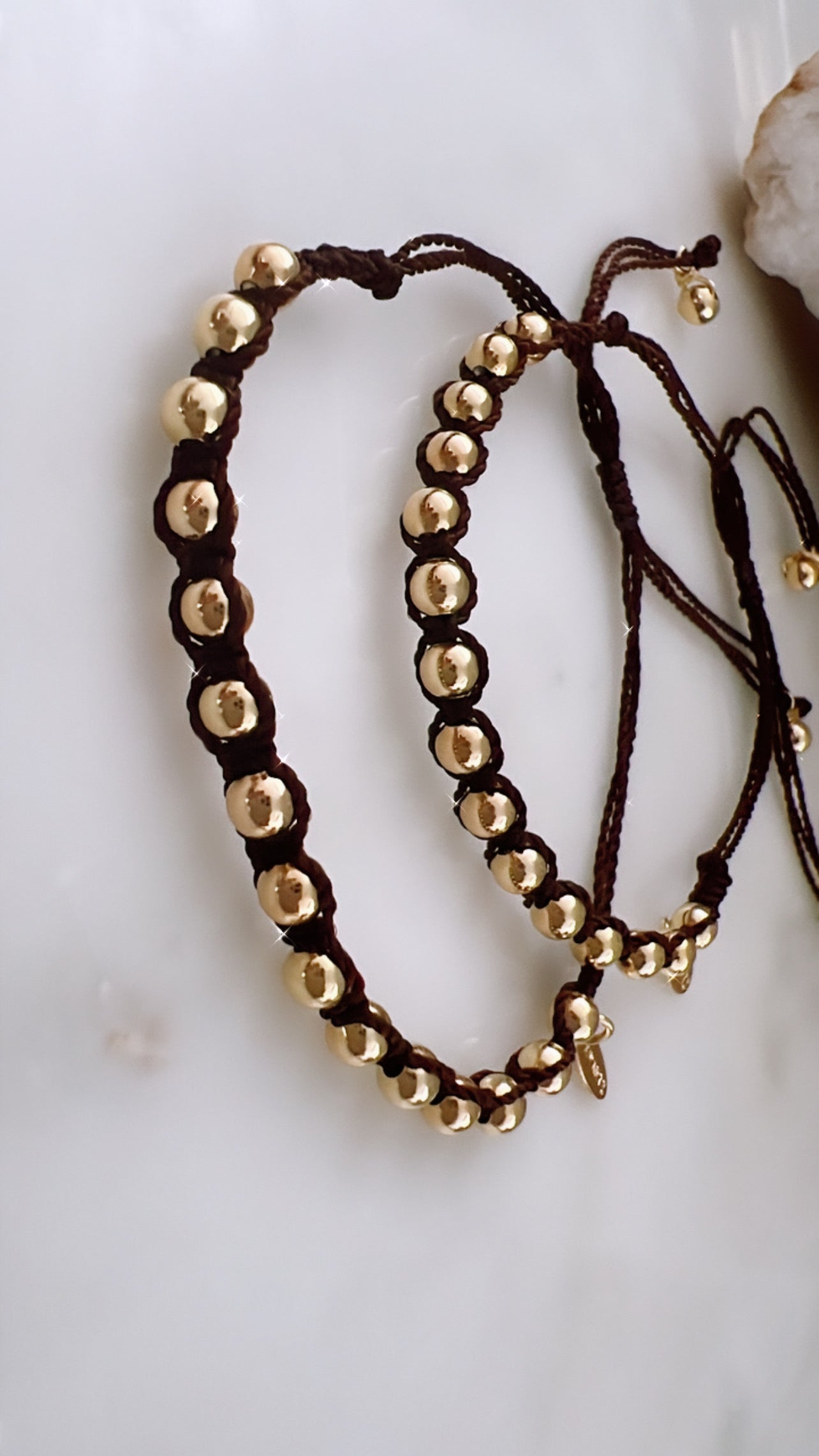 Brown ball macramé