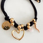 Amy Open Heart Bracelet (Black)
