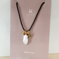 Barroque Pearl Cord Necklace (Black)