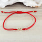 Heart & red cord Bracelet