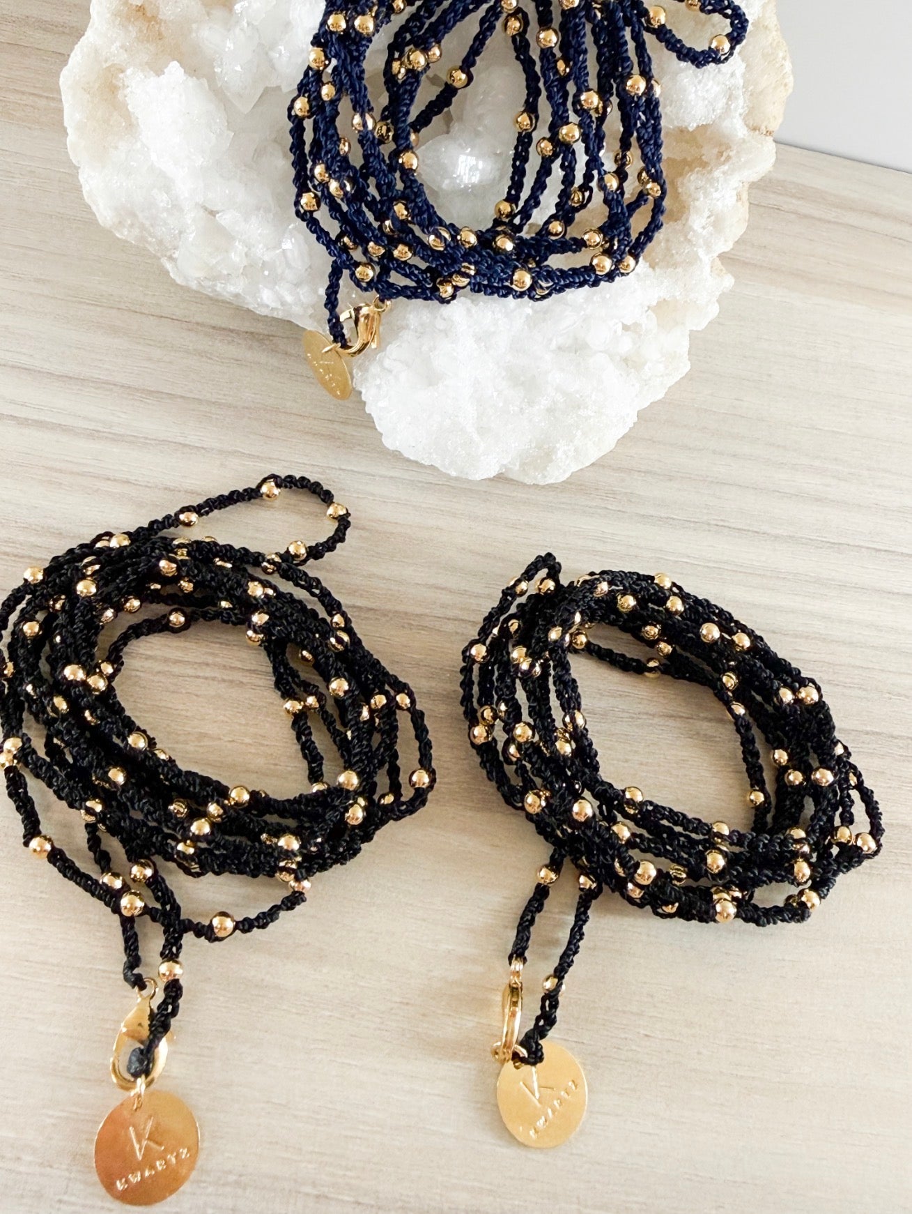 Long Crochet Ball Necklace