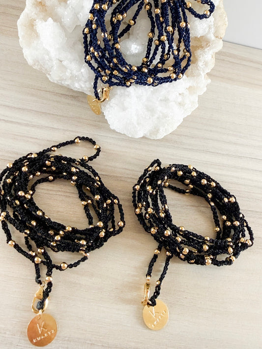 Long Crochet Ball Necklace