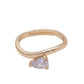 Clear Teardrop Curved Ring