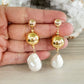 Large Barroque & Ball Long Earrings
