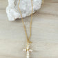 Natural Pearl Cross Necklace