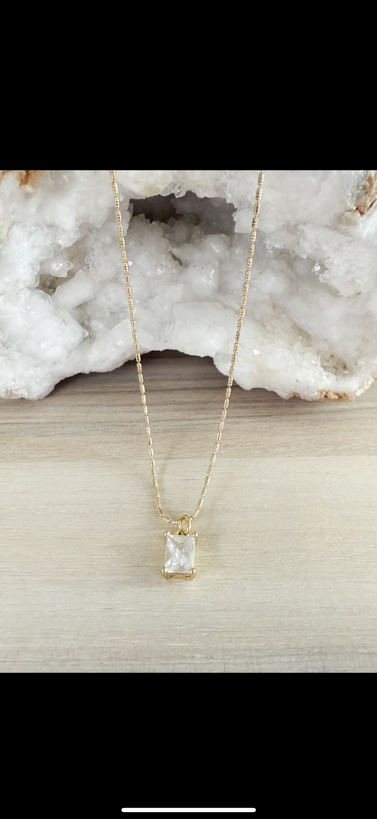 Square Zirconia Necklace