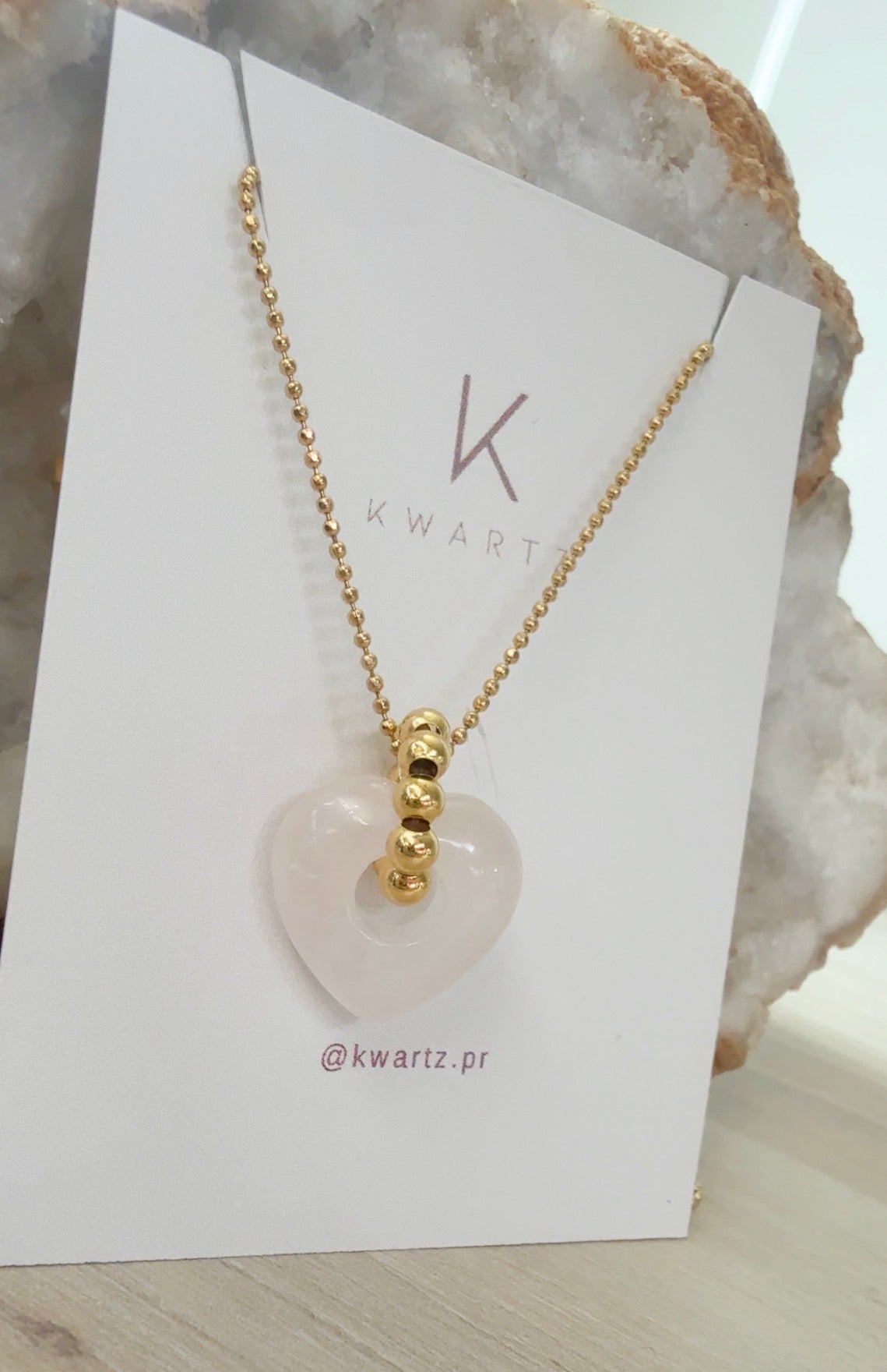 Dulce Amor Necklace (cuarzo Rosa)