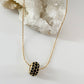 Black Zirconia Round Necklace