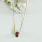 Fucsia Zirconia Round Necklace