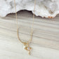 Cross & Mini  Pearl Necklace