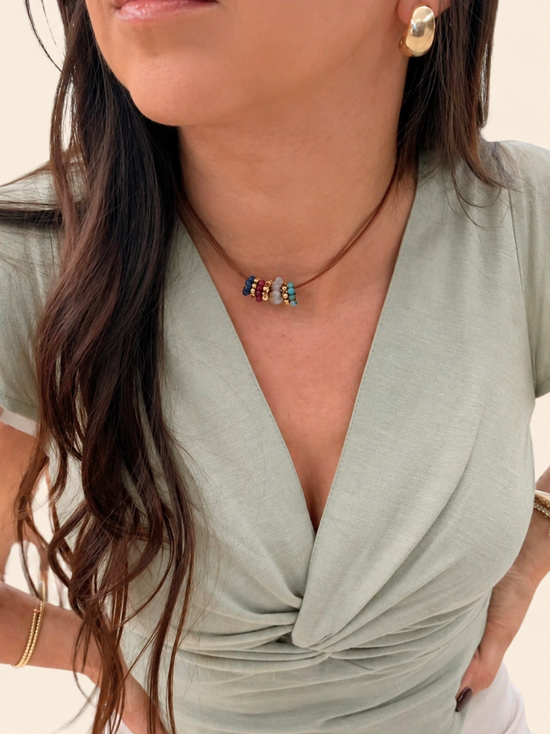 Puglia Donut Gemstones Necklace