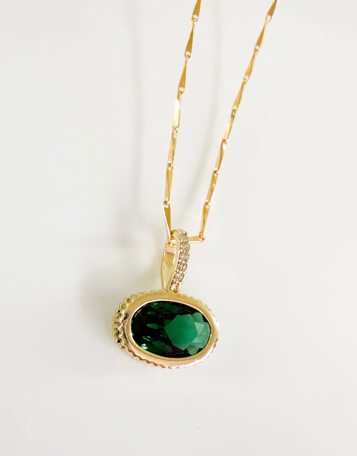 Sandy Emerald Necklace