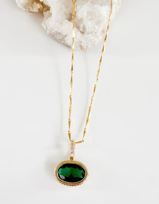Sandy Emerald Necklace