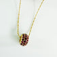 Fucsia Zirconia Round Necklace