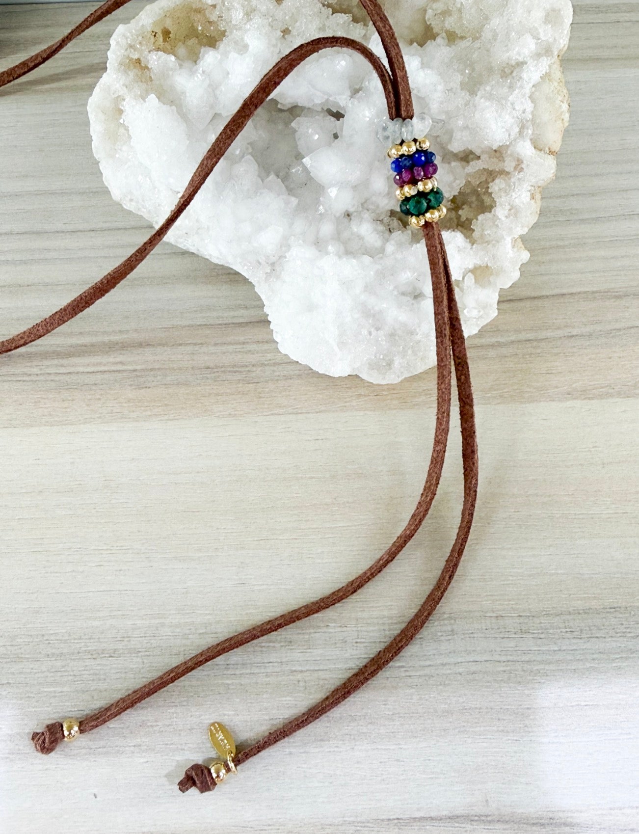 Puglia Donut Gemstone Lariat