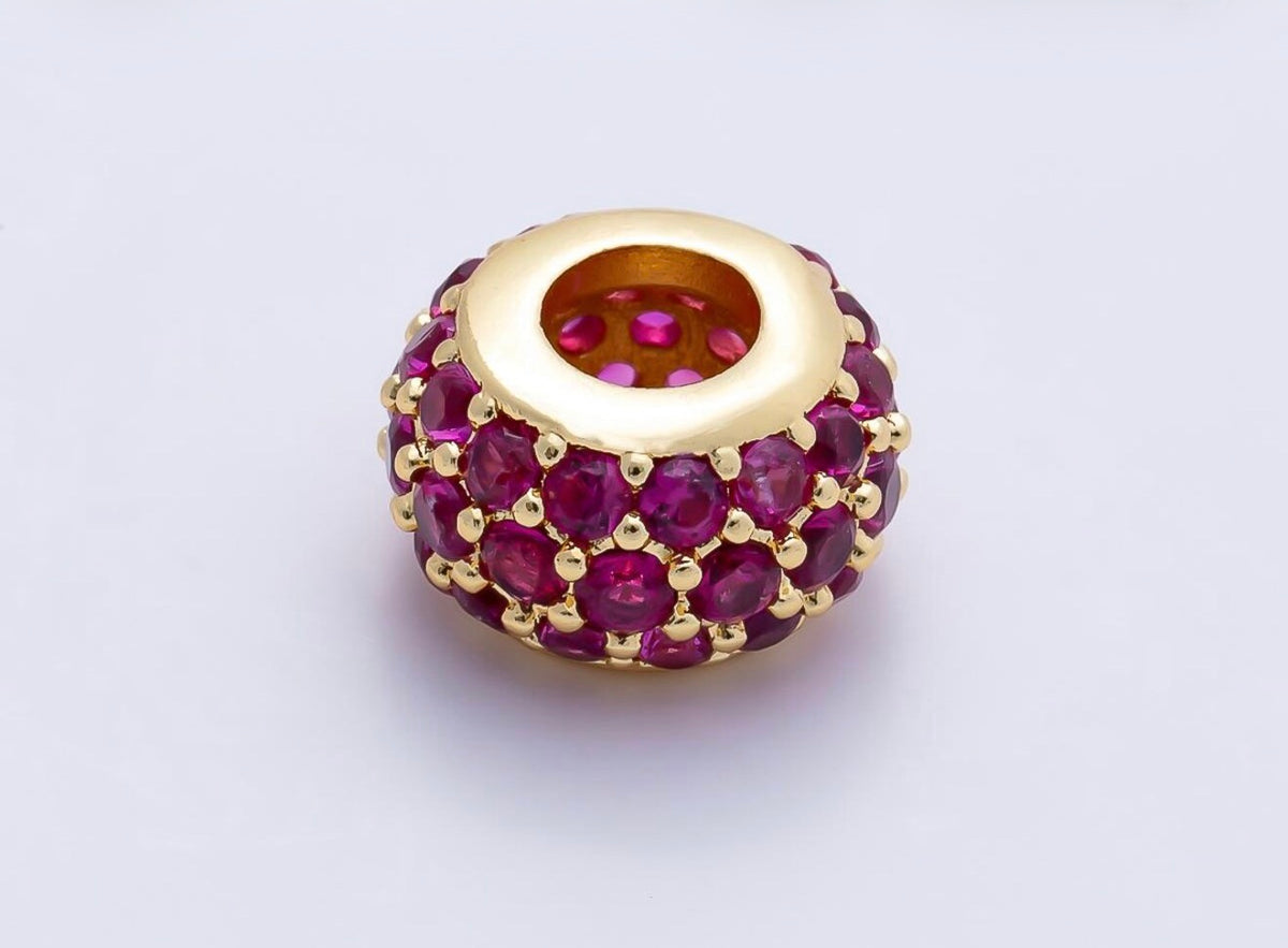 Fucsia Zirconia Round Necklace