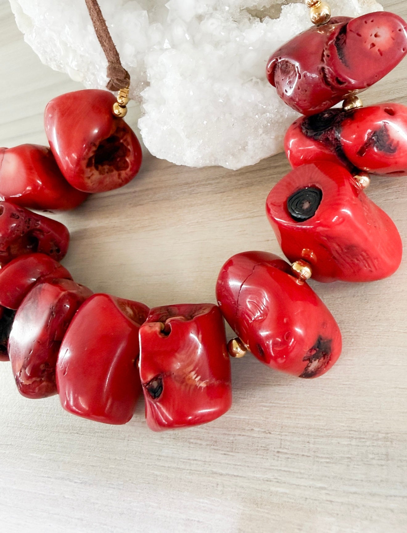 Red Bambú Necklace