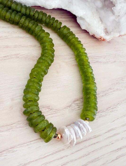Olive Sea Necklace