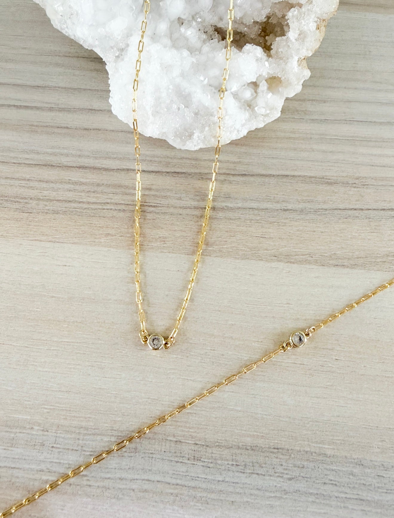 Mini Zirconia Round Necklace