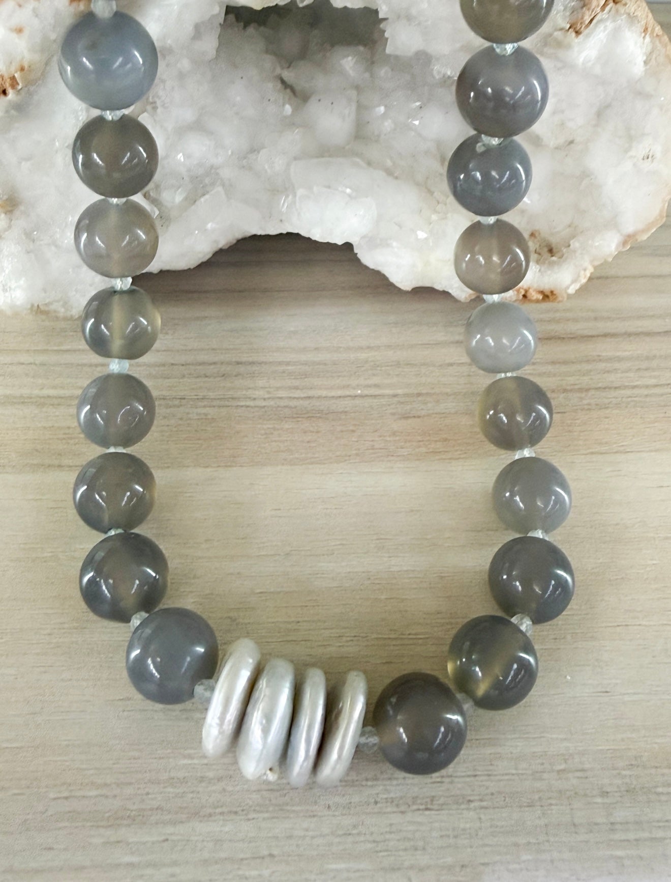 Grey Agate Necklace