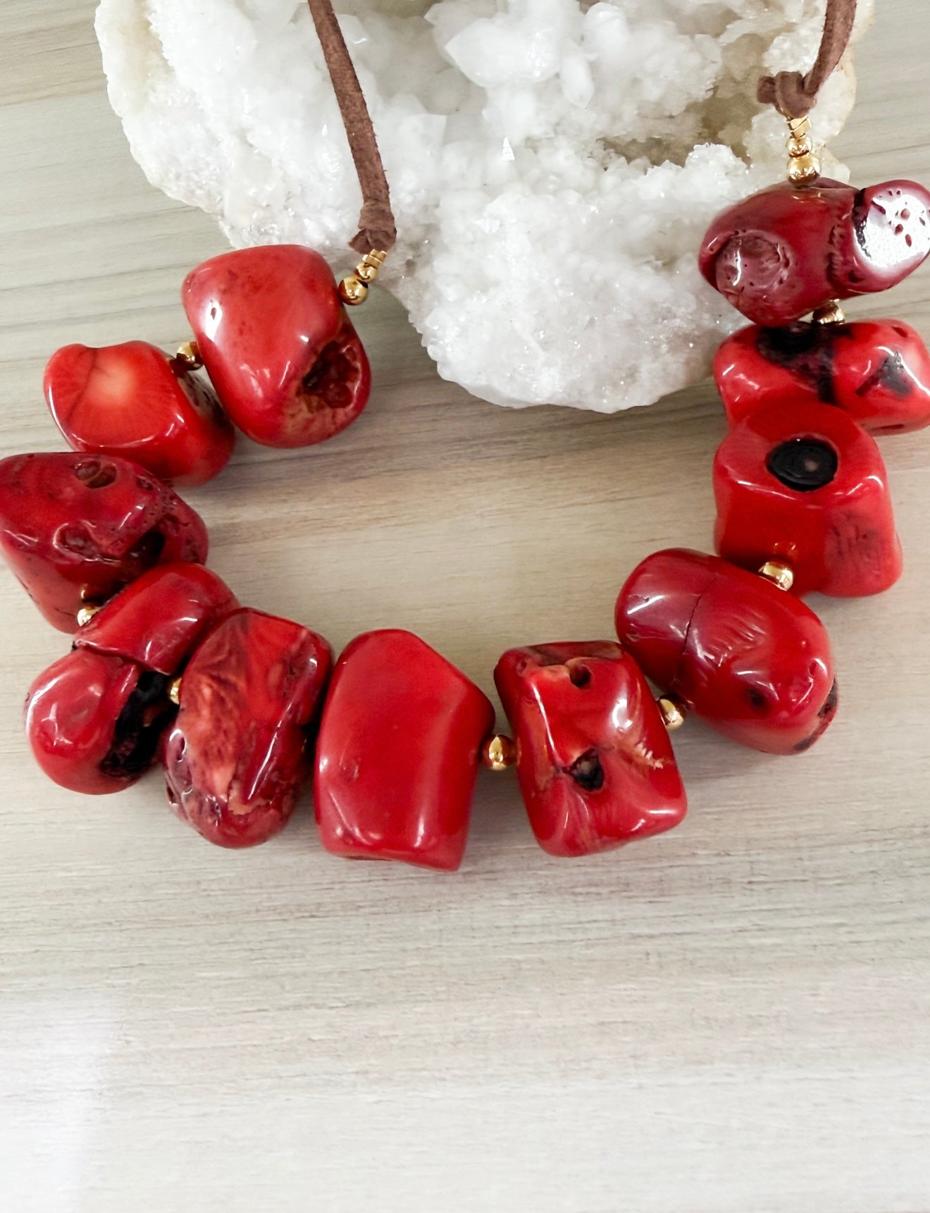 Red Bambú Necklace
