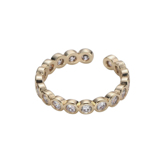 Clear Round Zirconia Ring