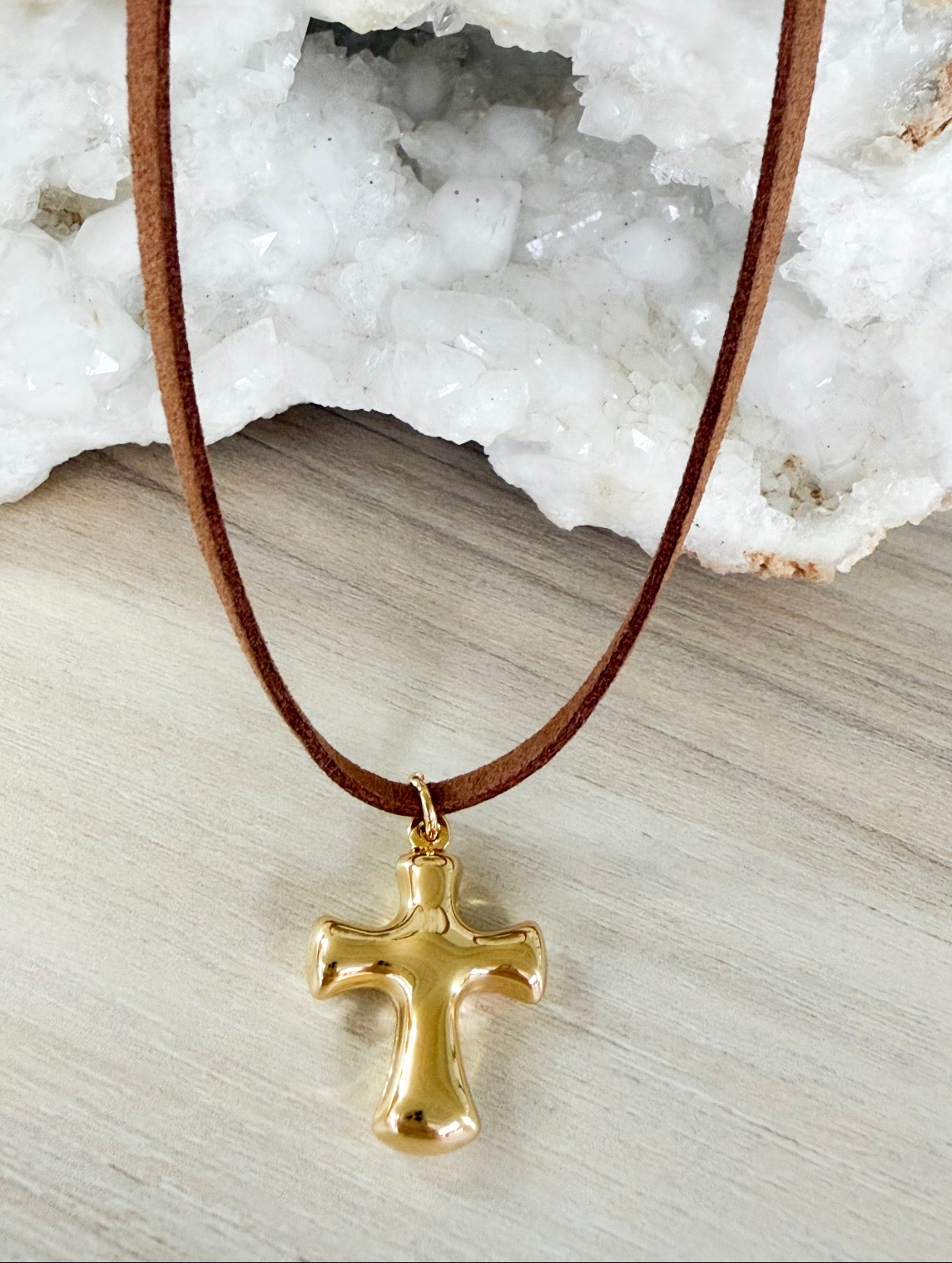 Chunky Cross Cord Necklace