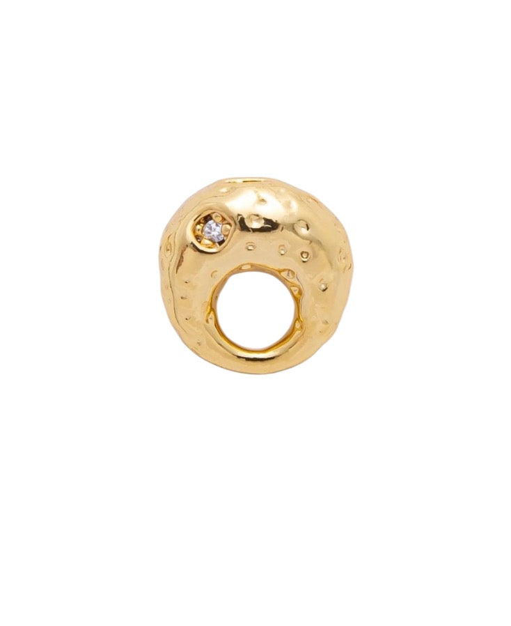 Oval Mini Donut CZ Pendant