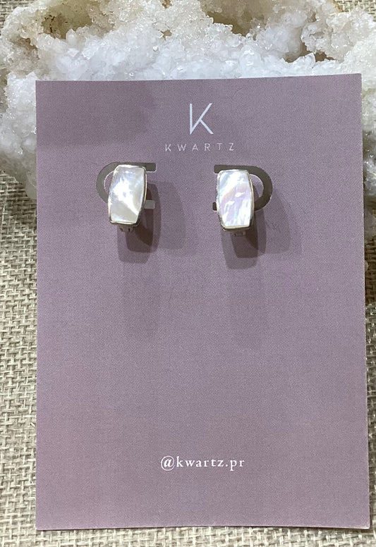 Madre perla Huggies rect. Silver