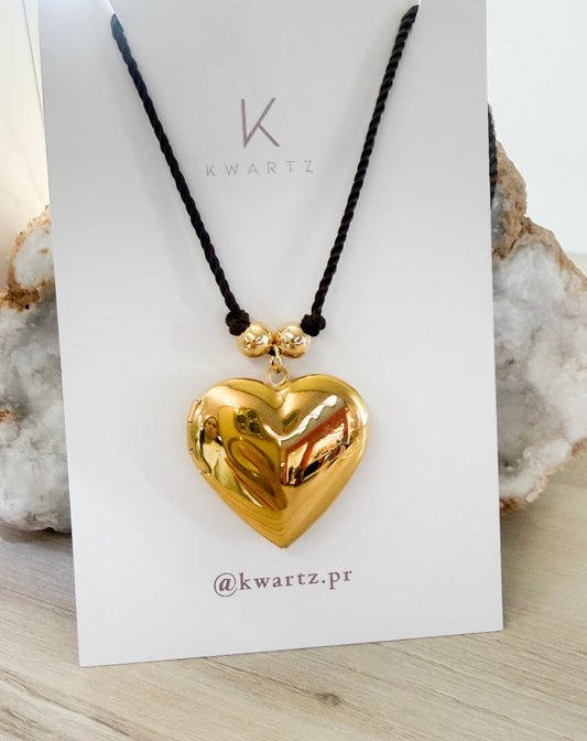 Tú en mi corazón…(Locket) Brown Cord