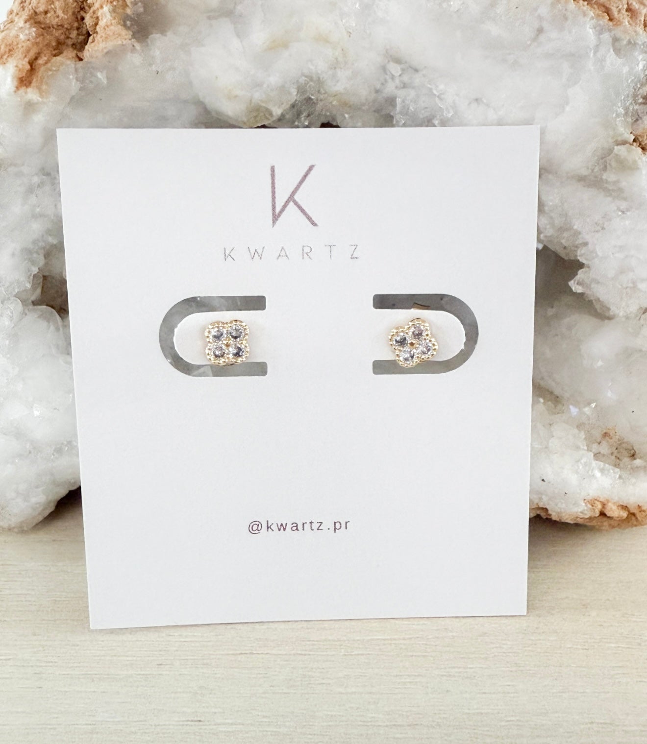 Clover Zirconia Studs 6mm