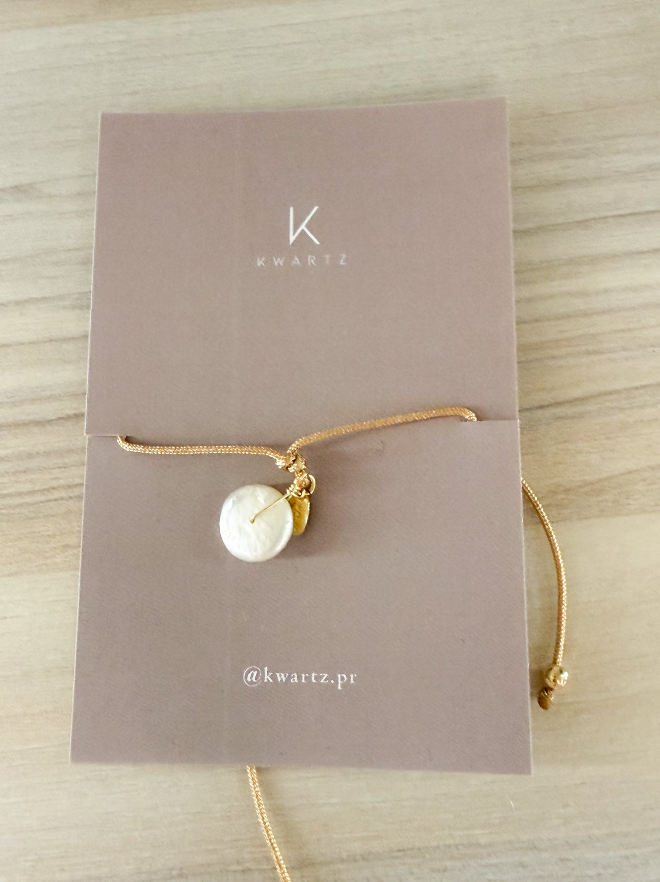 Coin Pearl Cream Bracelet