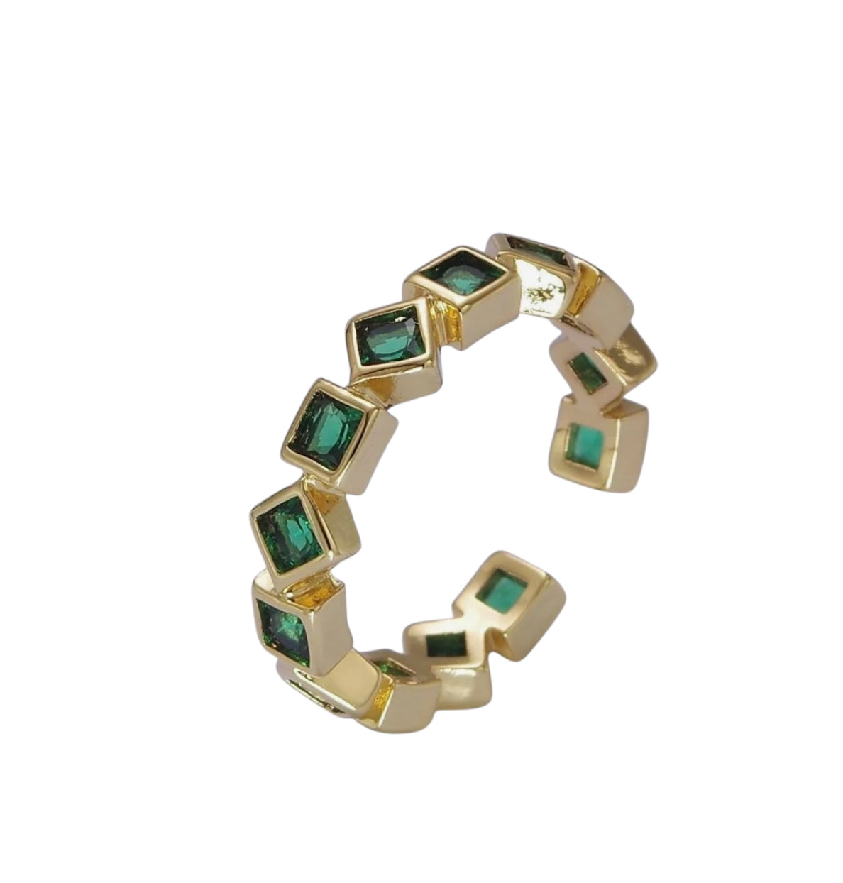 Dainty Emerald Green Ring