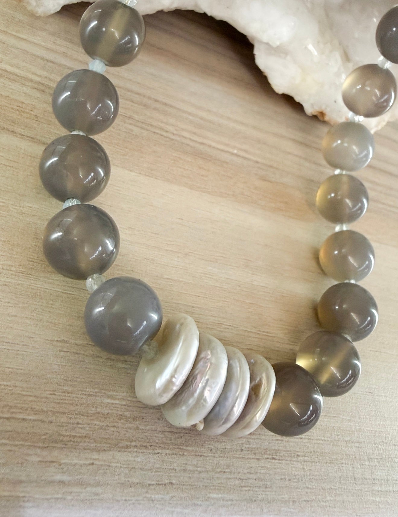 Grey Agate Necklace