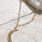Luna CZ paperclip Necklace