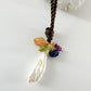 Elena Stones cord necklace
