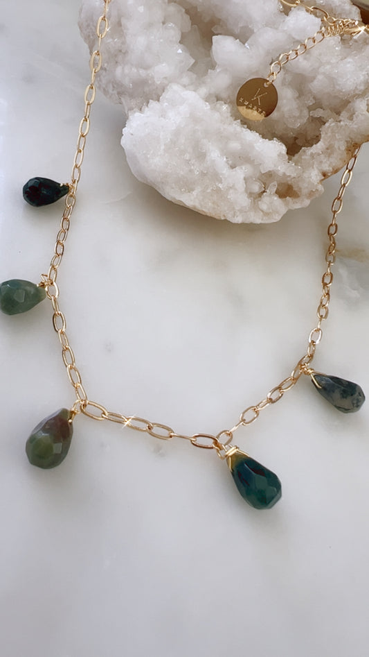 Green Drops Necklace