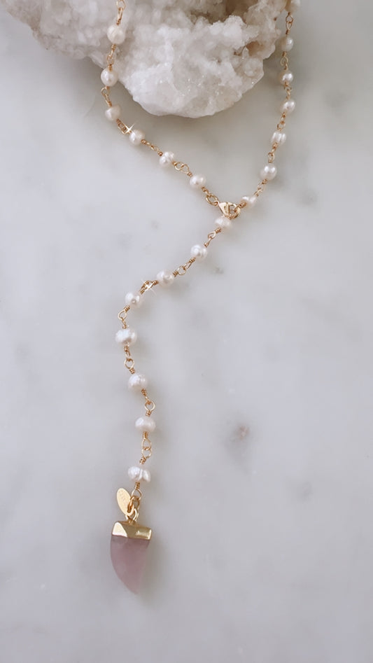 Horn Pearl Lariat