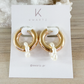 Donut Pearl Huggies Earrings