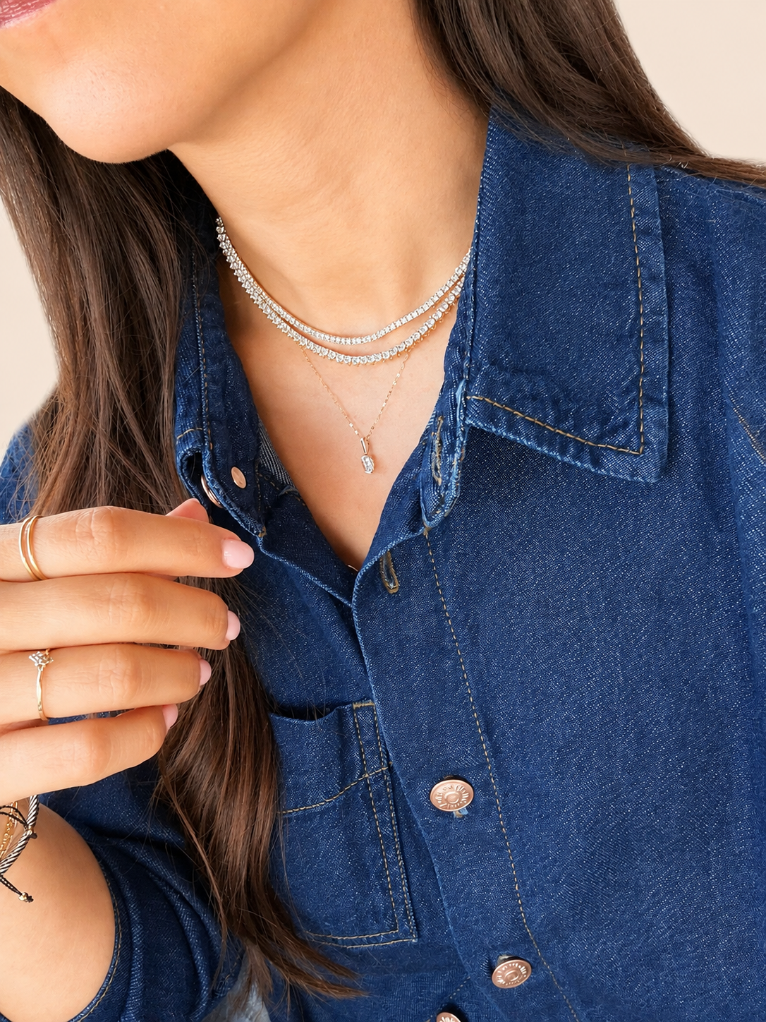 Tennis Lux Necklace 2mm (129)