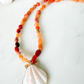 Orange Sea Shell Necklace